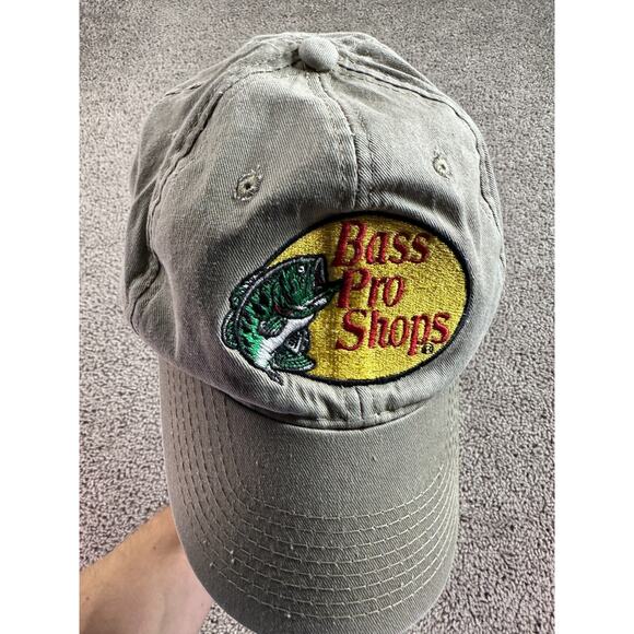 Bass Pro Shops Hat Mens One Size Beige Yellow Gone Fishing Snapback READ - Picture 6 of 9